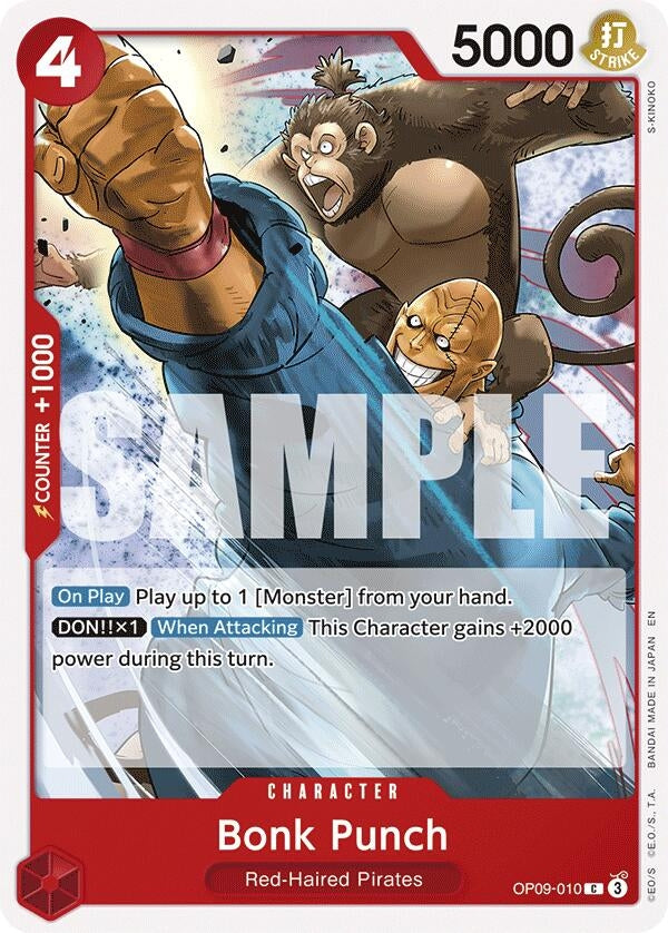 Image for Bonk Punch (Reprint) (OP09-010) (Starter Deck 23: RED Shanks) (ST-23) - One Piece Card Game