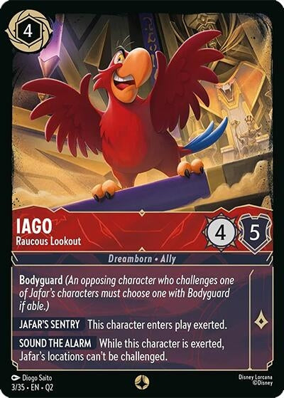 Image for Iago - Raucous Lookout (3/35) (Illumineer's Quest: Palace Heist) (Q2) - Disney Lorcana