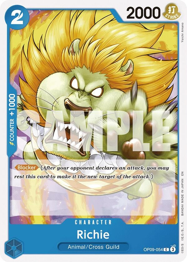 Image for Richie (Reprint) (OP09-054) (Starter Deck 25: BLUE Buggy) (ST-25) - One Piece Card Game