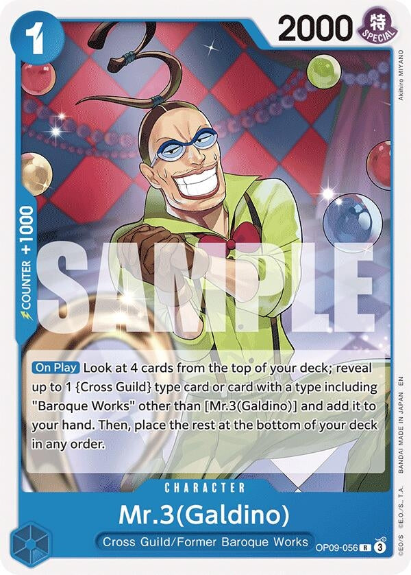 Image for Mr.3(Galdino) (Reprint) (OP09-056) (Starter Deck 25: BLUE Buggy) (ST-25) - One Piece Card Game