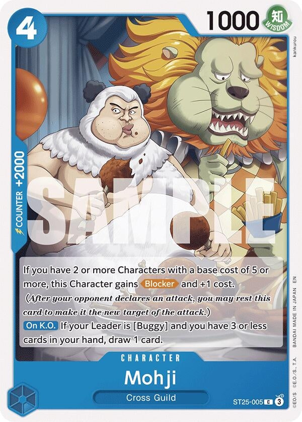 Image for Mohji (ST25-005) (Starter Deck 25: BLUE Buggy) (ST-25) - One Piece Card Game