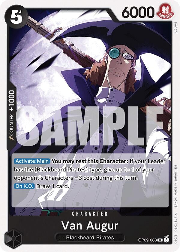 Image for Van Augur (Reprint) (OP09-083) (Starter Deck 27: BLACK Marshall.D.Teach) (ST-27) - One Piece Card Game