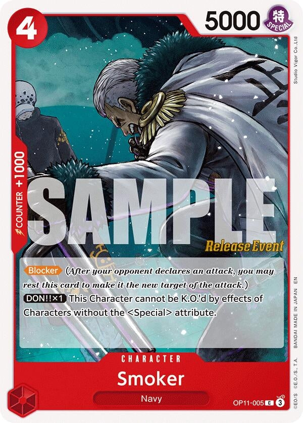 Image for Smoker (OP11-005) (A Fist of Divine Speed Release Event Cards) (OP11 RE) - One Piece Card Game