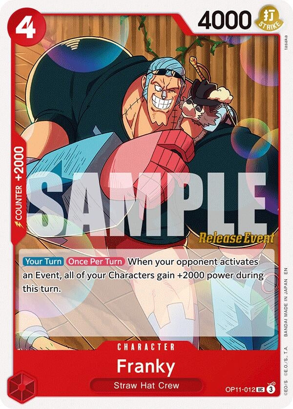 Image for Franky (OP11-012) (A Fist of Divine Speed Release Event Cards) (OP11 RE) - One Piece Card Game