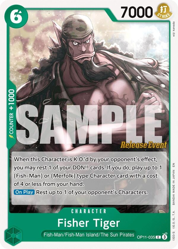 Image for Fisher Tiger (OP11-035) (A Fist of Divine Speed Release Event Cards) (OP11 RE) - One Piece Card Game
