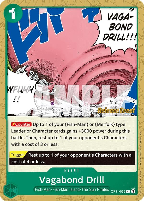 Image for Vagabond Drill (OP11-039) (A Fist of Divine Speed Release Event Cards) (OP11 RE) - One Piece Card Game