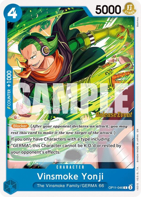 Image for Vinsmoke Yonji (OP11-046) (A Fist of Divine Speed Release Event Cards) (OP11 RE) - One Piece Card Game