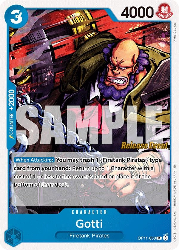 Image for Gotti (OP11-050) (A Fist of Divine Speed Release Event Cards) (OP11 RE) - One Piece Card Game
