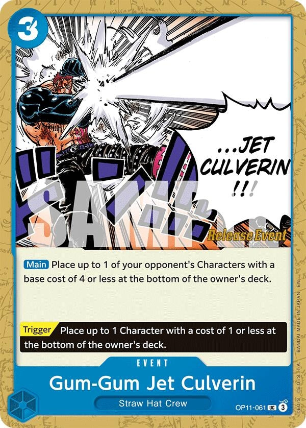 Image for Gum-Gum Jet Culverin (OP11-061) (A Fist of Divine Speed Release Event Cards) (OP11 RE) - One Piece Card Game