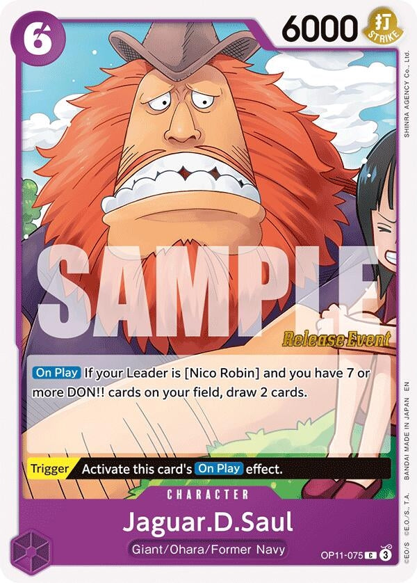 Image for Jaguar.D.Saul (OP11-075) (A Fist of Divine Speed Release Event Cards) (OP11 RE) - One Piece Card Game