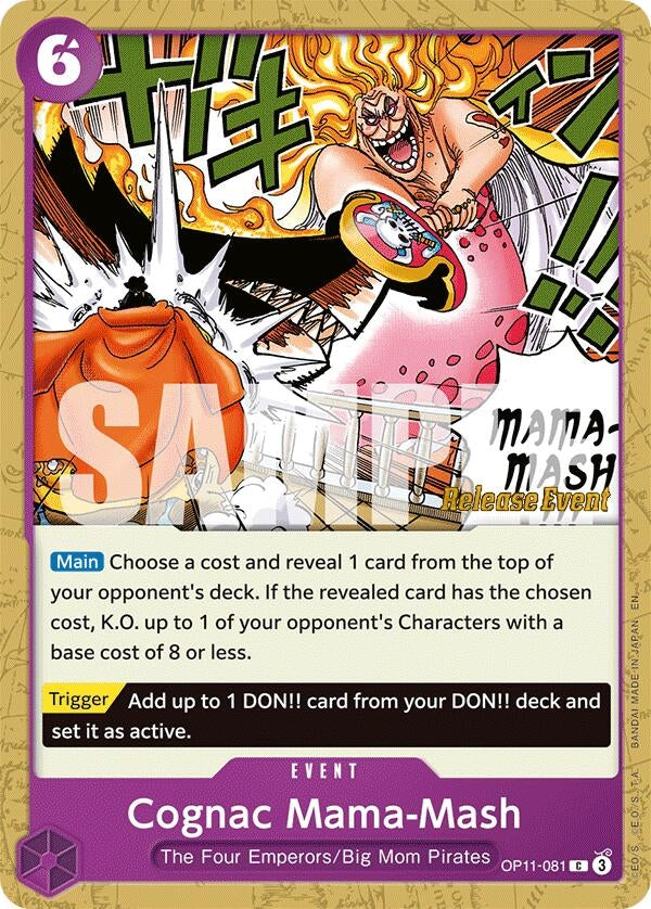 Image for Cognac Mama-Mash (OP11-081) (A Fist of Divine Speed Release Event Cards) (OP11 RE) - One Piece Card Game