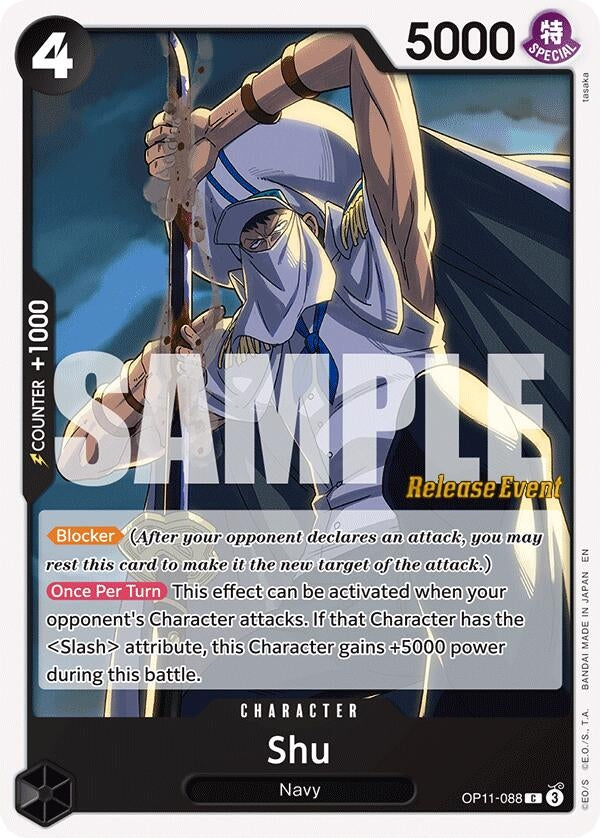 Image for Shu (OP11-088) (A Fist of Divine Speed Release Event Cards) (OP11 RE) - One Piece Card Game