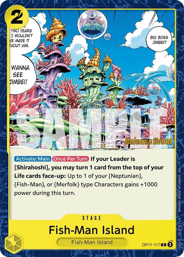 Image for Fish-Man Island (OP11-117) (A Fist of Divine Speed Release Event Cards) (OP11 RE) - One Piece Card Game