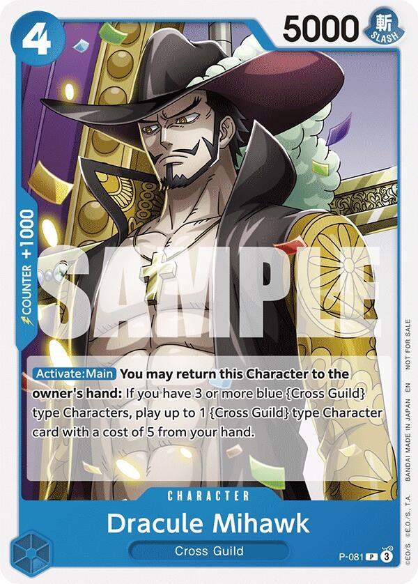 Image for Dracule Mihawk (OP11 Release Event) (P-081) (One Piece Promotion Cards) (OP-PR) - One Piece Card Game