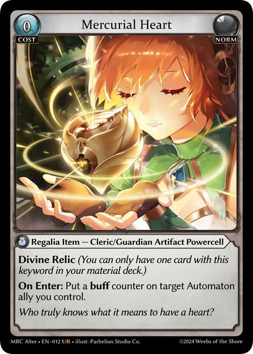 Image for Mercurial Heart (12) (Mercurial Heart Alter Edition) (MH Alter) - Grand Archive TCG