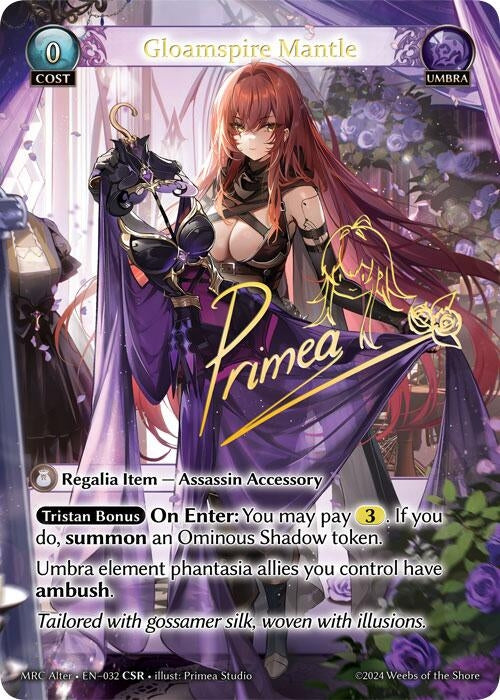 Image for Gloamspire Mantle (32) (Mercurial Heart Alter Edition) (MH Alter) - Grand Archive TCG