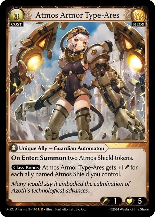 Image for Atmos Armor Type-Ares (170) (Mercurial Heart Alter Edition) (MH Alter) - Grand Archive TCG