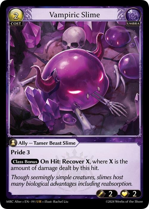 Image for Vampiric Slime (191) (Mercurial Heart Alter Edition) (MH Alter) - Grand Archive TCG
