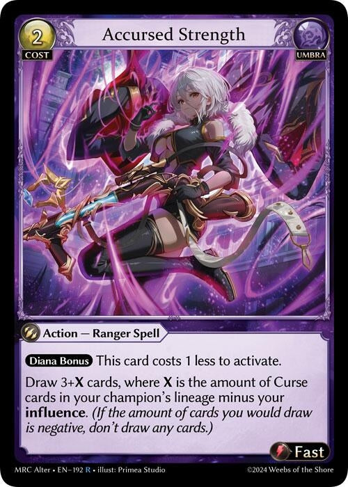 Image for Accursed Strength (192) (Mercurial Heart Alter Edition) (MH Alter) - Grand Archive TCG