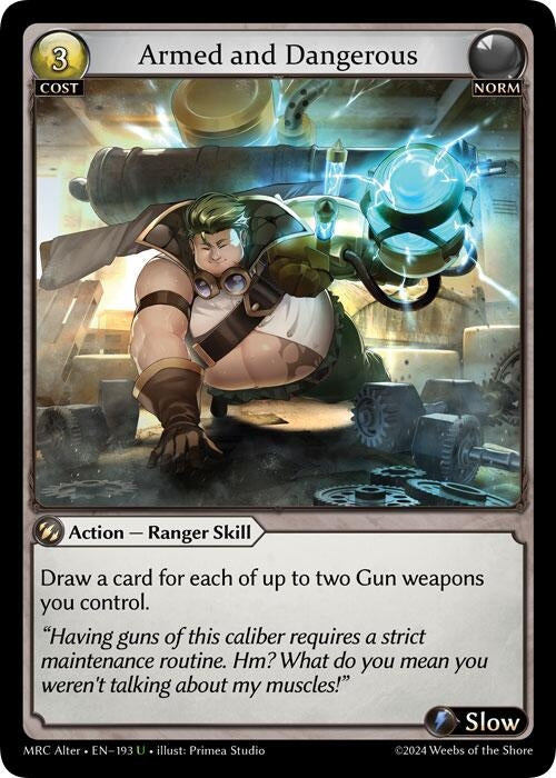 Image for Armed and Dangerous (193) (Mercurial Heart Alter Edition) (MH Alter) - Grand Archive TCG