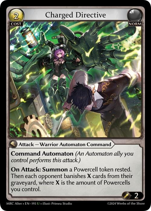 Image for Charged Directive (195) (Mercurial Heart Alter Edition) (MH Alter) - Grand Archive TCG