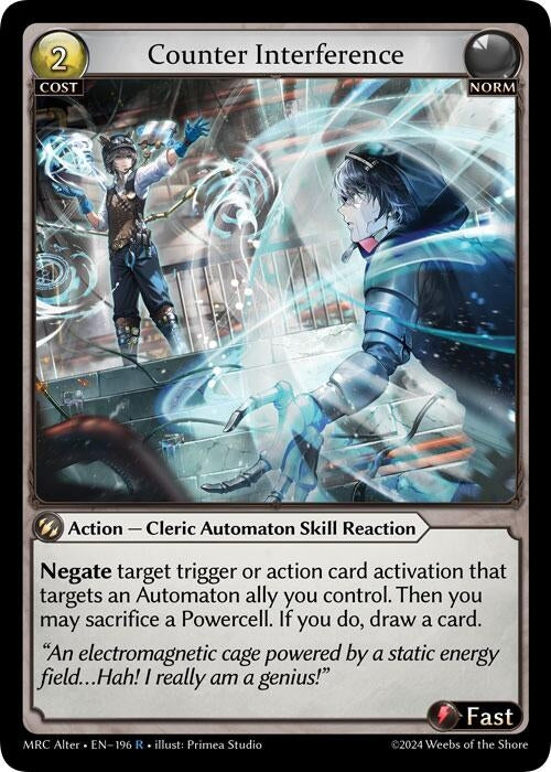 Image for Counter Interference (196) (Mercurial Heart Alter Edition) (MH Alter) - Grand Archive TCG