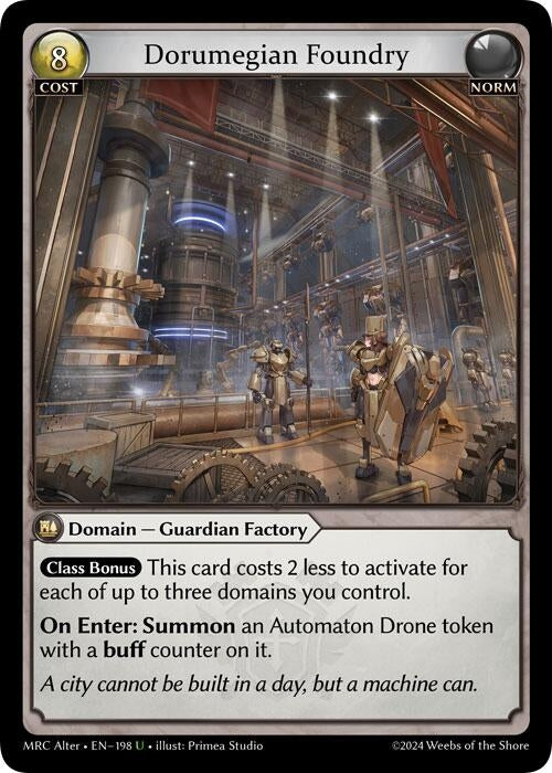 Image for Dorumegian Foundry (198) (Mercurial Heart Alter Edition) (MH Alter) - Grand Archive TCG