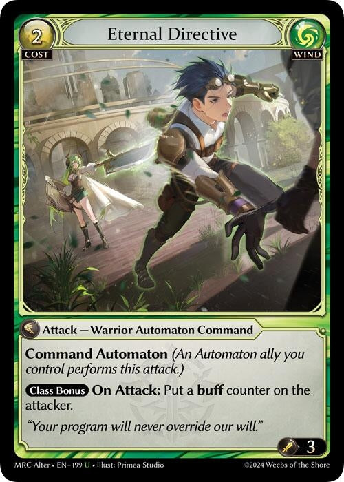 Image for Eternal Directive (199) (Mercurial Heart Alter Edition) (MH Alter) - Grand Archive TCG