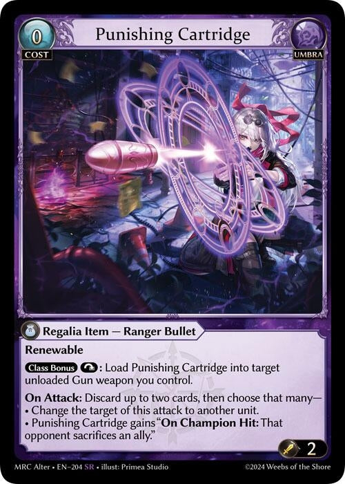 Image for Punishing Cartridge (204) (Mercurial Heart Alter Edition) (MH Alter) - Grand Archive TCG