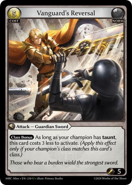 Image for Vanguard's Reversal (210) (Mercurial Heart Alter Edition) (MH Alter) - Grand Archive TCG