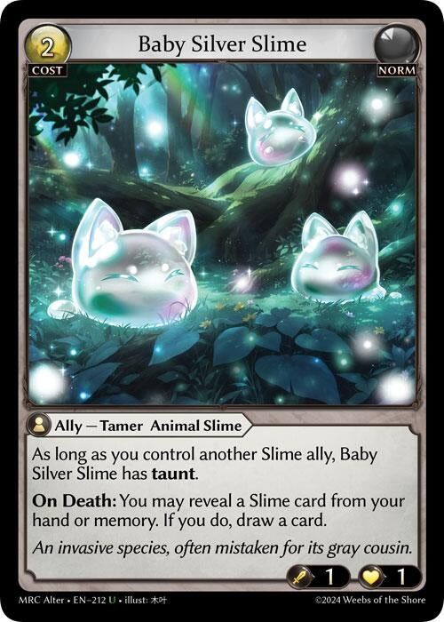 Image for Baby Silver Slime (212) (Mercurial Heart Alter Edition) (MH Alter) - Grand Archive TCG