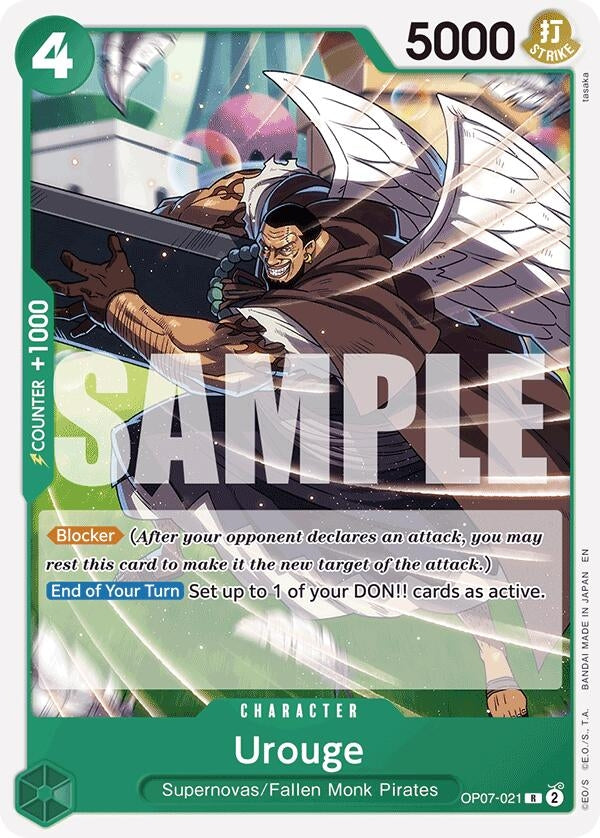 Image for Urouge (Reprint) (OP07-021) (Starter Deck 24: GREEN Jewelry Bonney) (ST-24) - One Piece Card Game