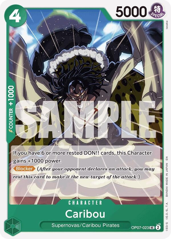 Image for Caribou (Reprint) (OP07-023) (Starter Deck 24: GREEN Jewelry Bonney) (ST-24) - One Piece Card Game