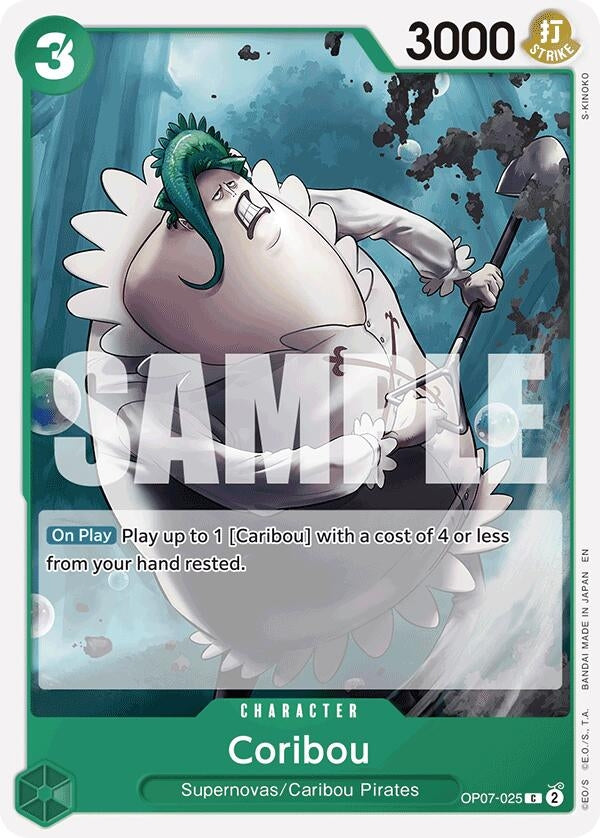 Image for Coribou (Reprint) (OP07-025) (Starter Deck 24: GREEN Jewelry Bonney) (ST-24) - One Piece Card Game