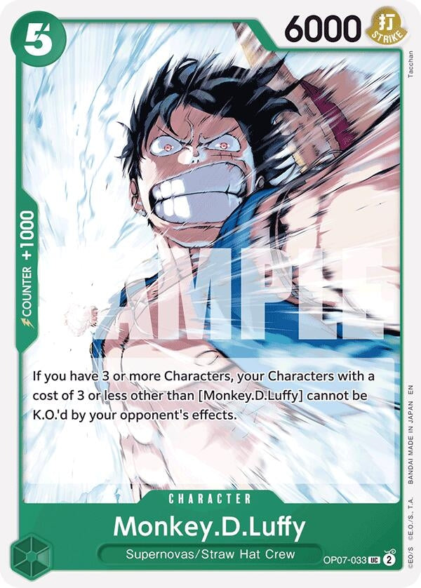 Image for Monkey.D.Luffy (Reprint) (OP07-033) (Starter Deck 24: GREEN Jewelry Bonney) (ST-24) - One Piece Card Game