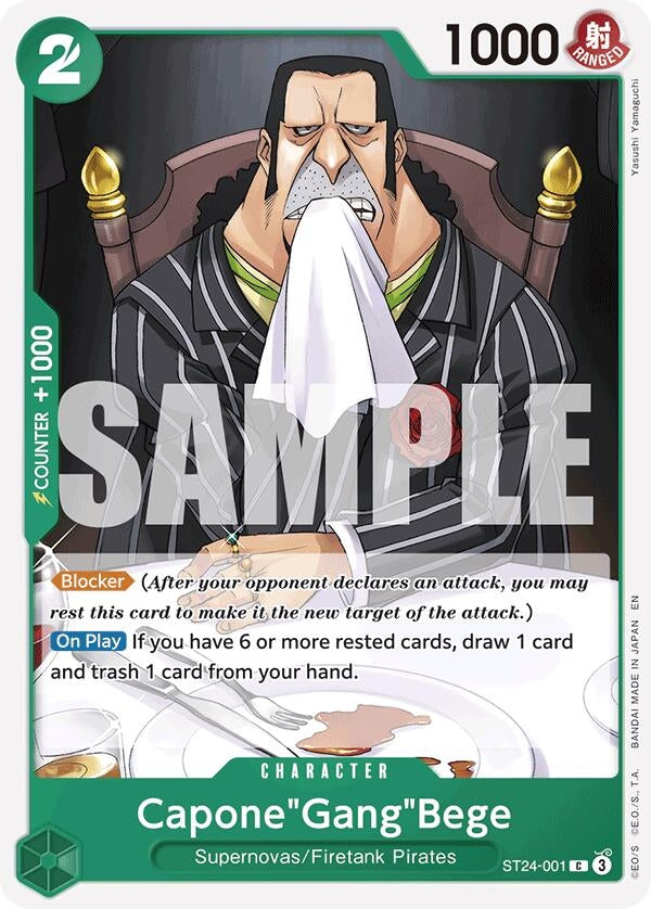 Image for Capone"Gang"Bege (ST24-001) (Starter Deck 24: GREEN Jewelry Bonney) (ST-24) - One Piece Card Game
