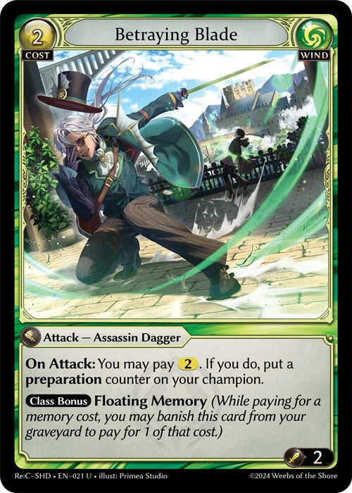 Image for Betraying Blade (021) (Tristan, Shadowdancer Re:Collection Lite) (SHDLTE) - Grand Archive TCG