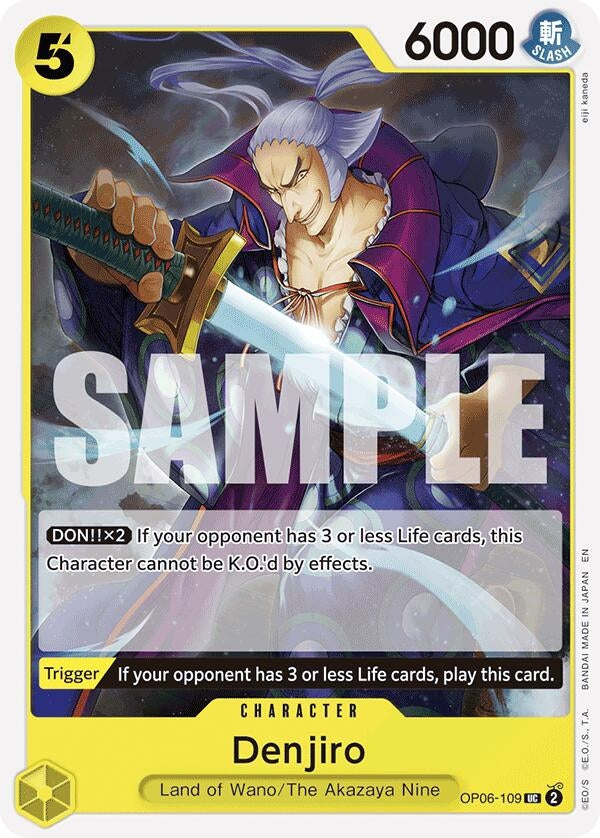 Image for Denjiro (Reprint) (OP06-109) (Starter Deck 28: GREEN/YELLOW Yamato) (ST-28) - One Piece Card Game