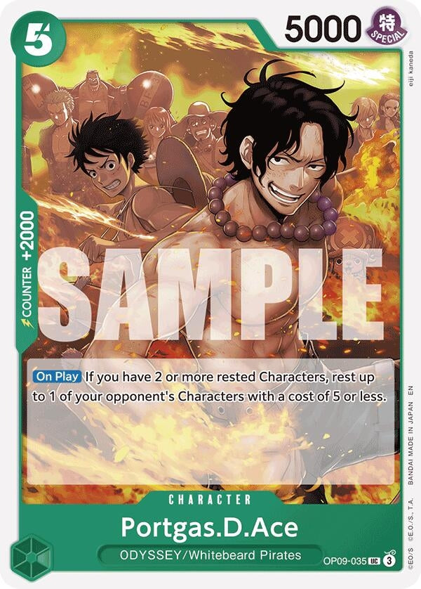 Image for Portgas.D.Ace (Reprint) (OP09-035) (Starter Deck 28: GREEN/YELLOW Yamato) (ST-28) - One Piece Card Game