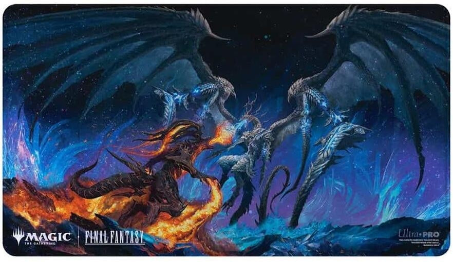 Image for FINAL FANTASY Holofoil Playmat for Magic: The Gathering - Bahamut and Ifrit - Playmats