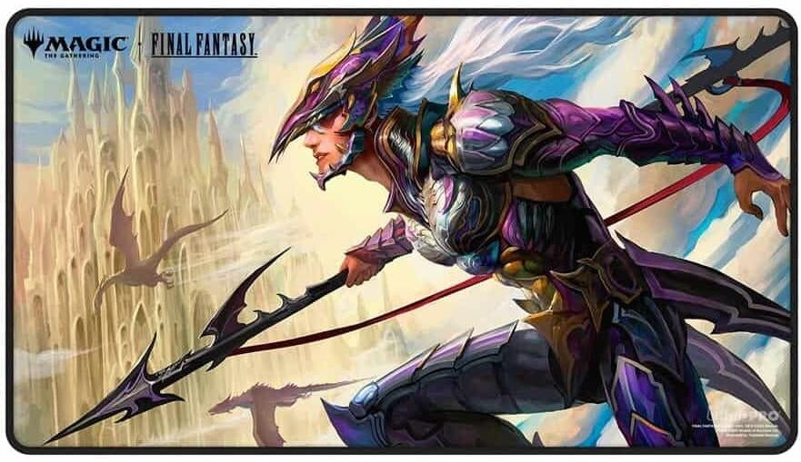 Image for FINAL FANTASY Black Stitched Playmat for Magic: The Gathering - Premium Kain, Traitorous Dragoon - Playmats