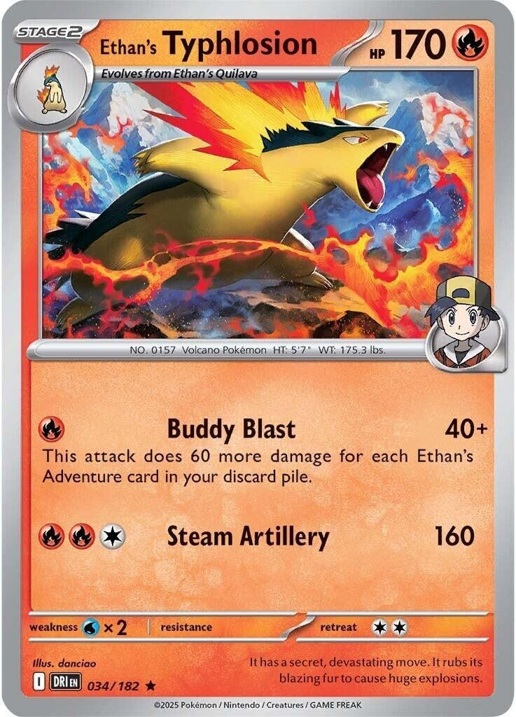 Image for Ethan's Typhlosion - 034/182 (Non-holo) (034/182) (Deck Exclusives) (PR) - Pokemon