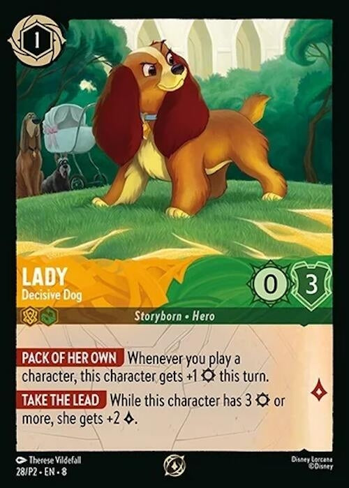 Image for Lady - Decisive Dog (28) (Disney Lorcana Promo Cards) (DLPC) - Disney Lorcana