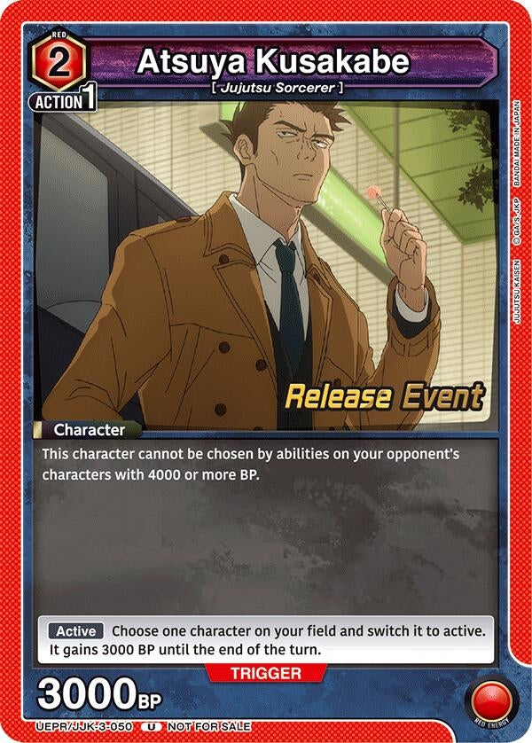 Image for Atsuya Kusakabe (UEPR/JJK-3-050) (UEX02BT: Jujutsu Kaisen Vol.2 Release Event Cards) (UEX02BT_RE) - Union Arena