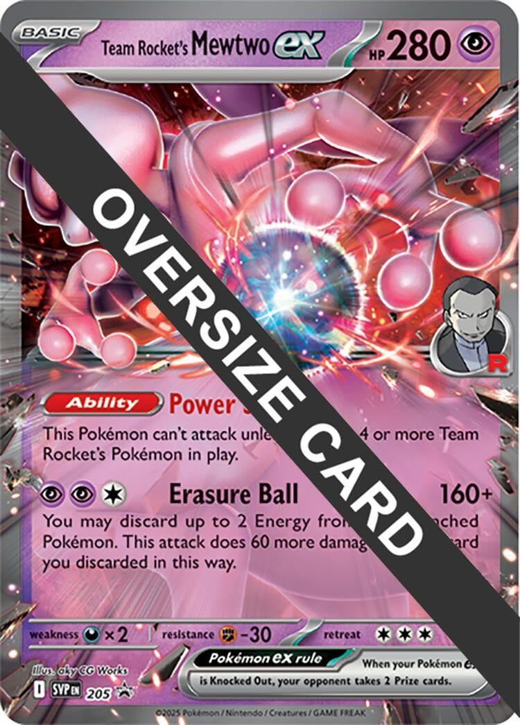 Image for Team Rocket's Mewtwo ex (205) (Jumbo Cards) (PR) - Pokemon