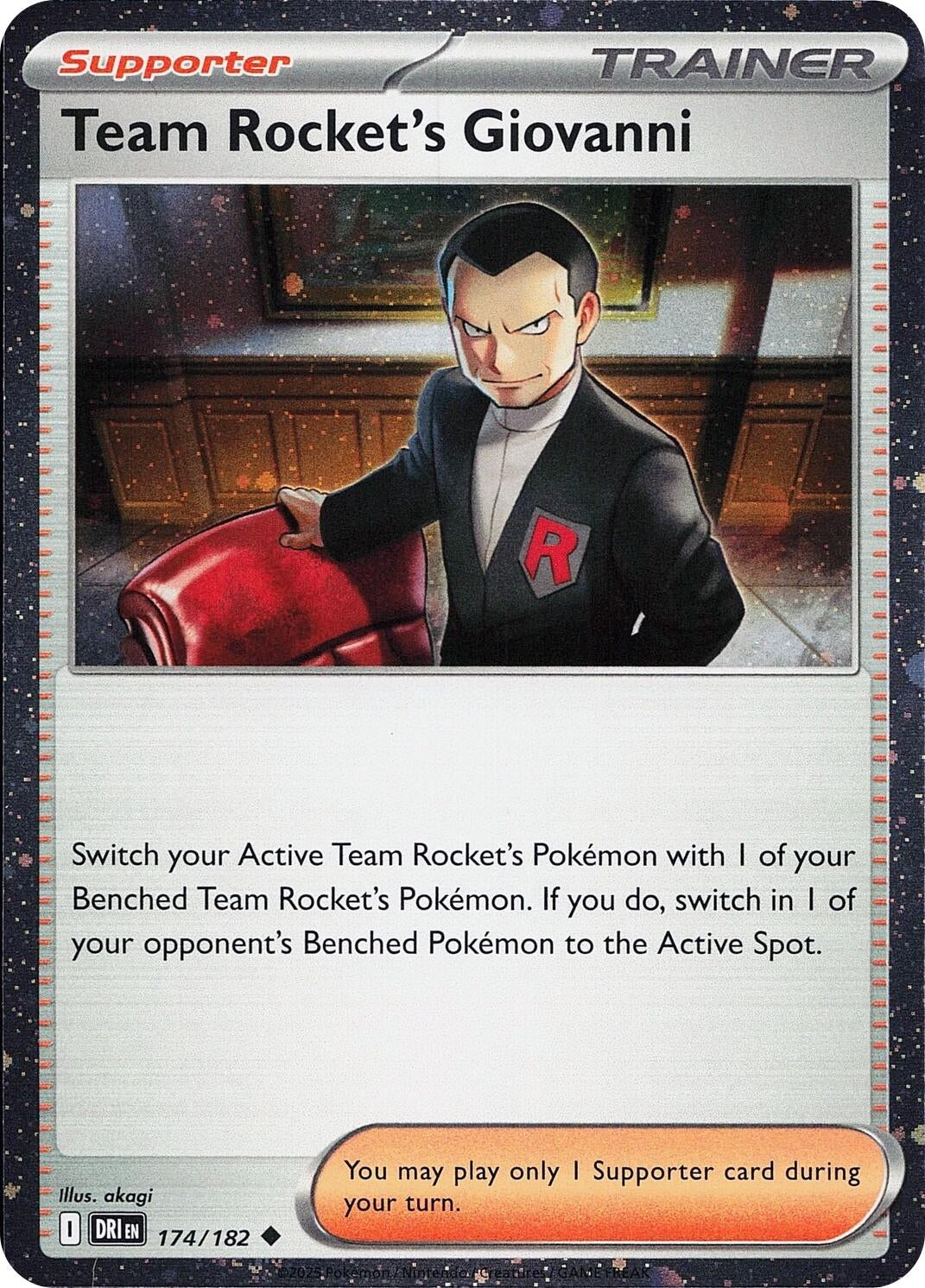 Image for Team Rocket's Giovanni (Cosmos Holo) (174/182) (Miscellaneous Cards & Products) (MCAP) - Pokemon