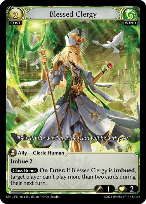 Image for Blessed Clergy (004) (Supporter Pack 3) (SP3) - Grand Archive TCG