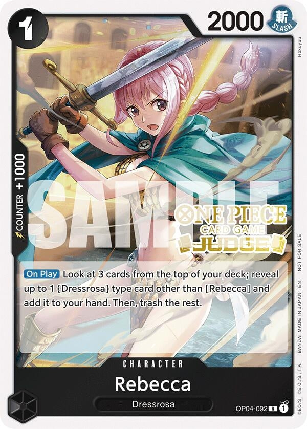 Image for Rebecca (Judge Pack Vol. 6) (OP04-092) (One Piece Promotion Cards) (OP-PR) - One Piece Card Game