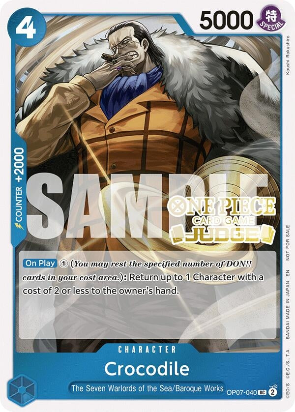 Image for Crocodile (Judge Pack Vol. 6) (OP07-040) (One Piece Promotion Cards) (OP-PR) - One Piece Card Game
