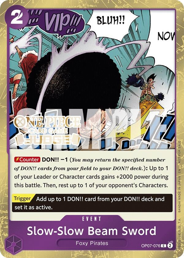 Image for Slow-Slow Beam Sword (Judge Pack Vol. 6) (OP07-076) (One Piece Promotion Cards) (OP-PR) - One Piece Card Game